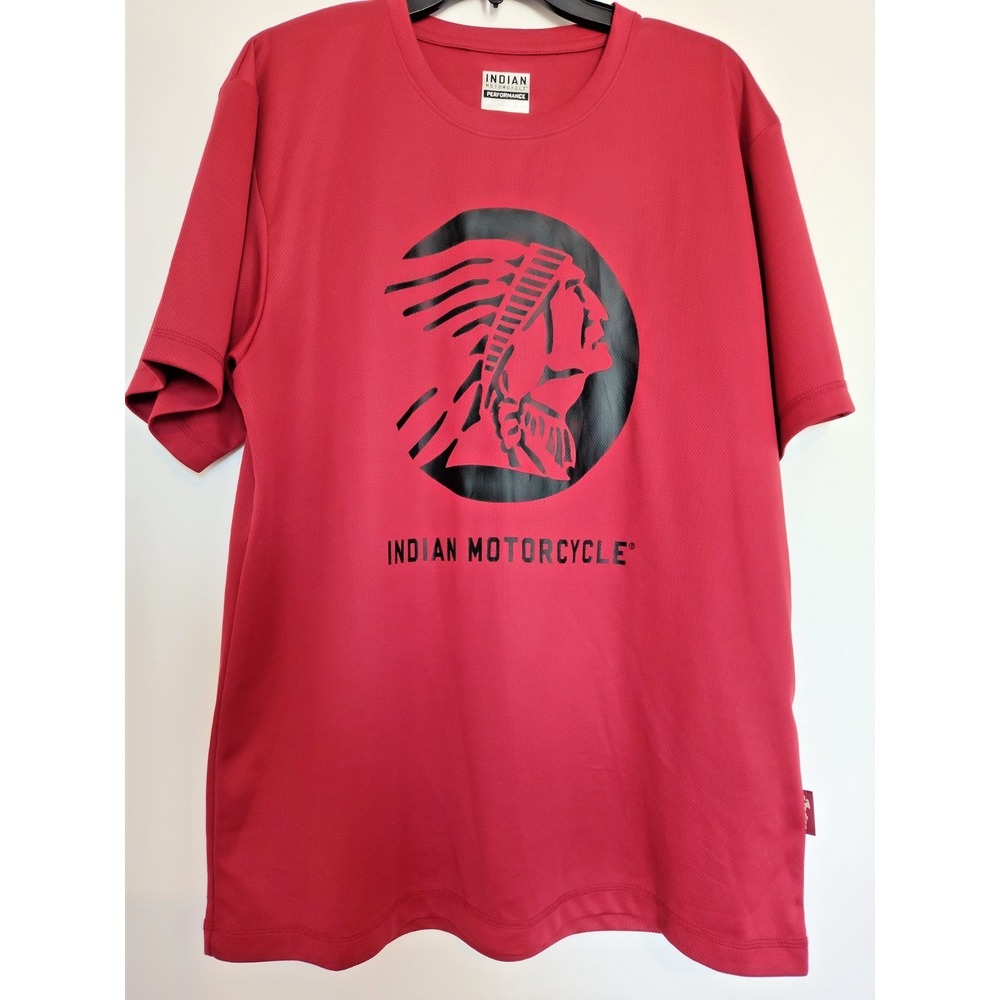 Indian Motorcycle Mens Active T Shirt Red Large